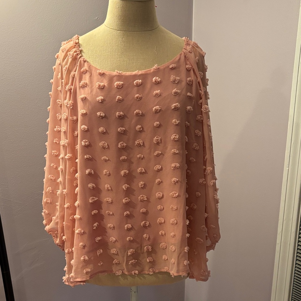 Miami Pink Textured Women's Blouse